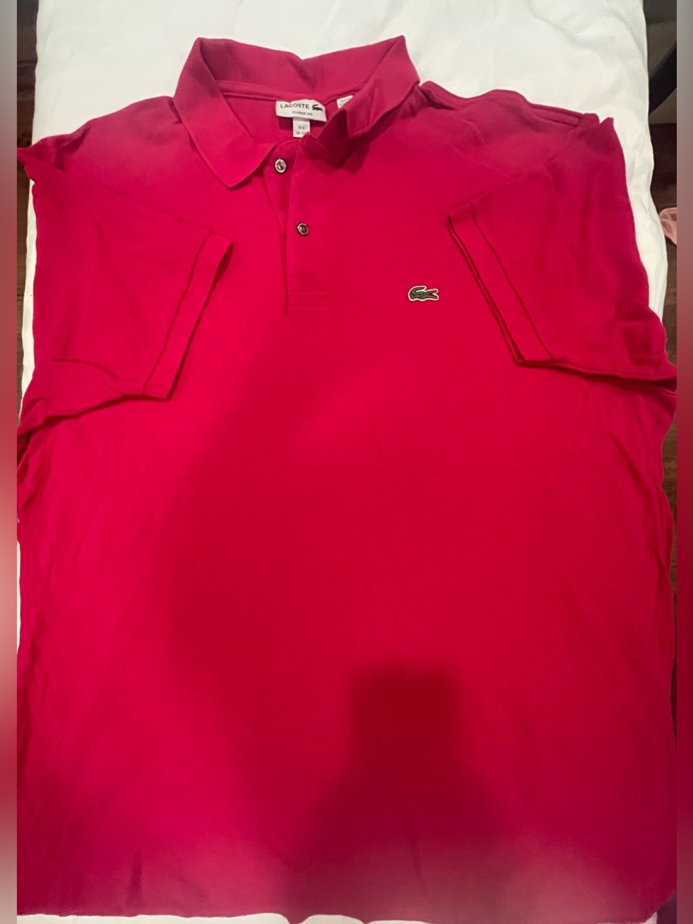 Lacoste Men’s Hot Pink Cotton Polo Shirt
